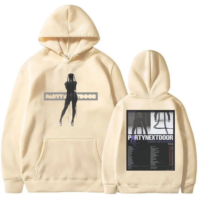 Partynextdoor „Sorry I'm Outside” Tour edycja limitowana Streetwear bluzy w stylu vintage mężczyźni kobiety Hip Hop Gothic nowość w bluzach