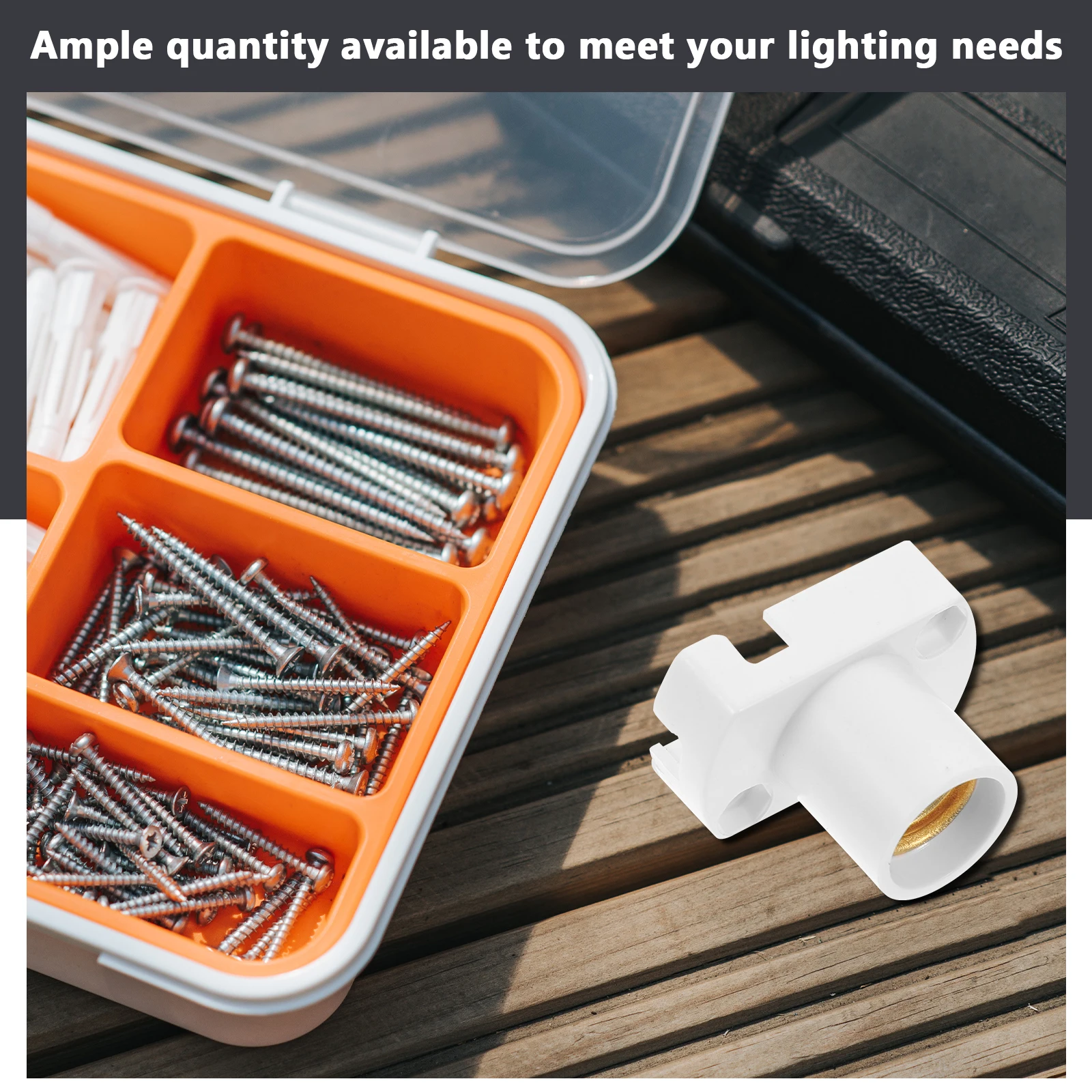 Lamp Holder White Base Screw Socket for Making Lamps Light Bulb Holder E12 Socket Metal Refractory Simple Installation Versatile