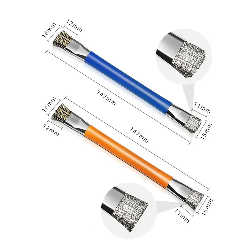 1Pcs Anti-Static ESD Double Headed Brush Hard Brushing Brush Anti-Static Safe Brush For Mobile Motherboard Repair Clean Tools