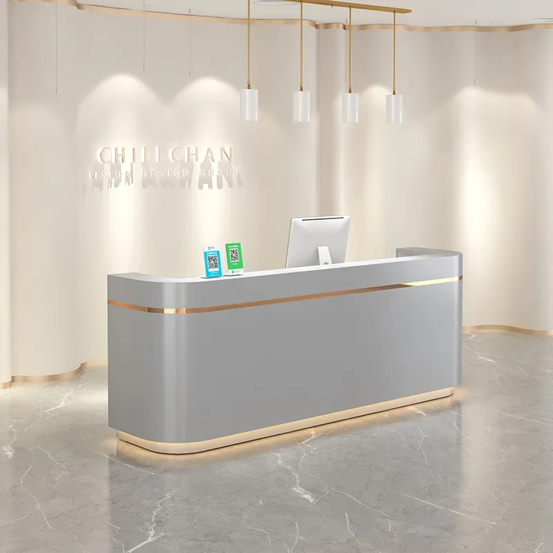 Promotion Display Reception Desks Stands Business High-end Counter Reception Desks Quality Counter Schreibtisch Office Furniture