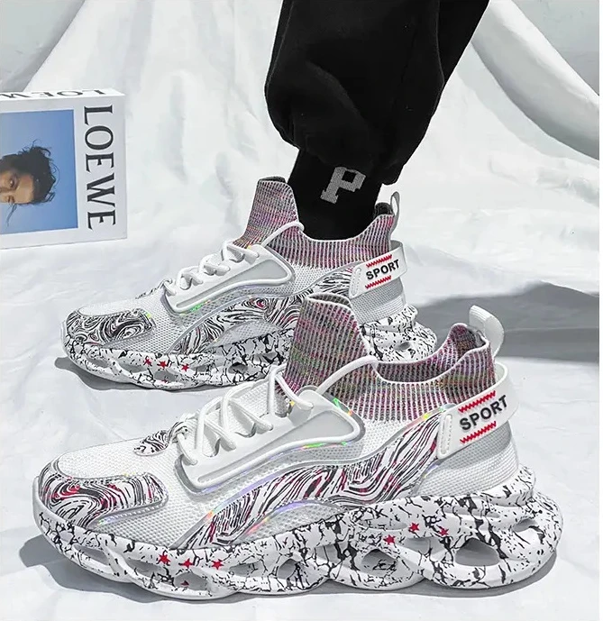 

Men's Feizhi running shoes, spring and summer low-top mesh breathable sports shoes, jogging shoes, casual mens sneakers