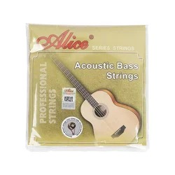 Alice A618 Acoustic Bass Strings Full Set 4 Strings/5 Strings Hexagonal Core Coated Copper Alloy Winding for Acoustic Bass