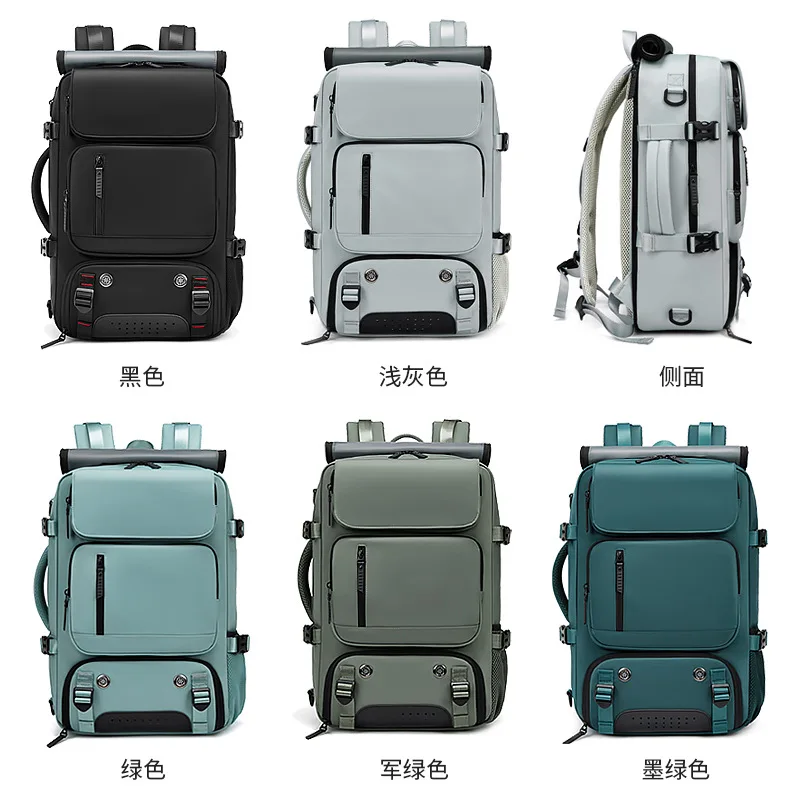 Waterproof Travel Backpack with Shoe Pocket Large Capacity Multipocket Laptop Rucksack for Business Weekend Trip