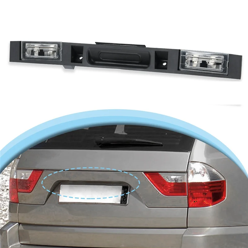 51133403611 لسيارات BMW E83 X3 2004-2010 مجموعة مفاتيح الباب الخلفي للسيارة بجولة التمهيد غطاء صندوق السيارة المقبض الخلفي مع زر مفتاح-A02G #5