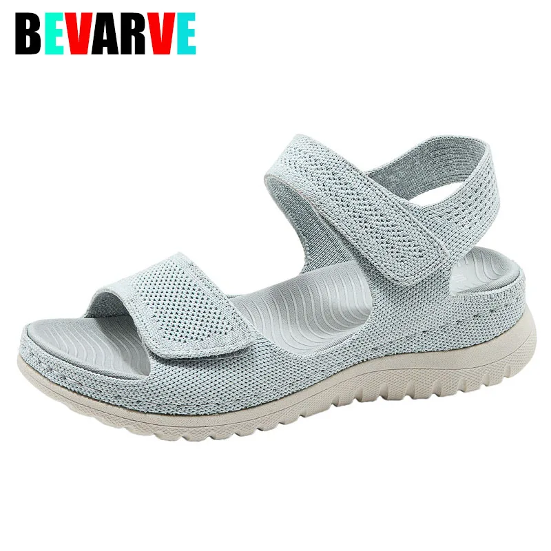 Women's Sandals Summer Casual Non-Slip Air Mesh Lightweight Comfort  Wedge Open Toe Hollow Out Shoes Woman Beach