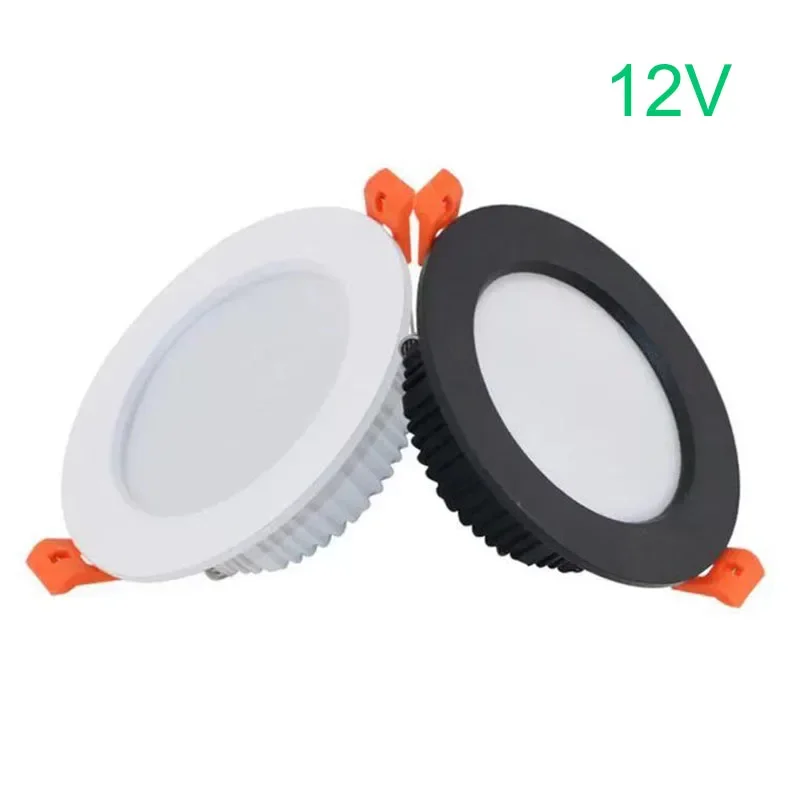 

DC 12V LED downlight ceiling light spotlight 3W 7W 9W 12W recessed grille ultra-thin downlight round black white