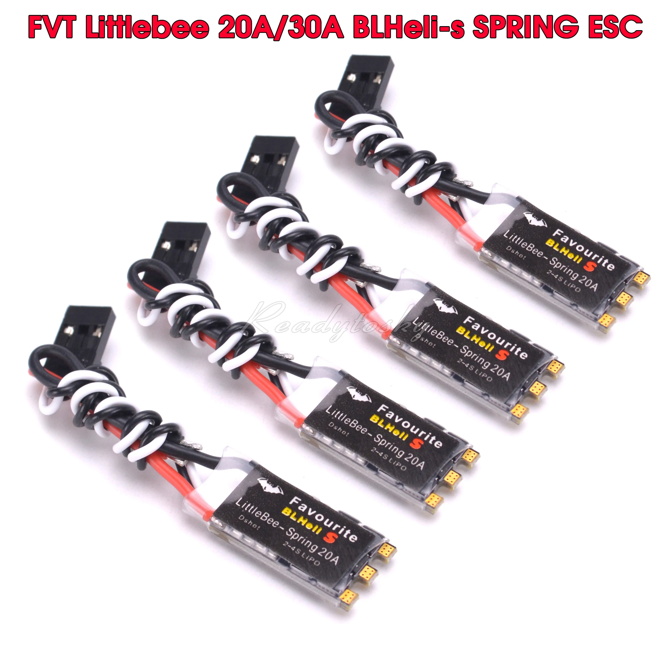 FVT Littlebee 20A 30A BLHeli-s SPRING ESC  Supports Mulitshot DSHOT Oneshot42 OneShot125 for Multicopter 250mm 220mm 290MM Frame