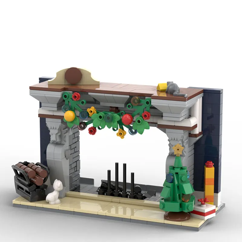 

Новая креативная мини-каминная подставка для телефона MOC с строительными блоками в сборе из мелких частиц - модель игрушки в подарок