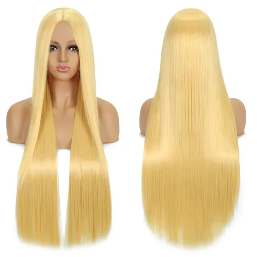 

Synthetic Long Straight Wig 80cm Center Part Cosplay Costume Hair Heat Resistant Fiber Wigs Party Halloween Daily Use Anime Role