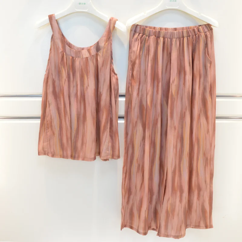 nicoya-ensemble-de-vetements-d'interieur-d'ete-pour-femme-style-decontracte-coupe-ample-col-rond-en-coton-soyeux-60-fils-comprenant-un-debardeur-fin-et-un-pantalon