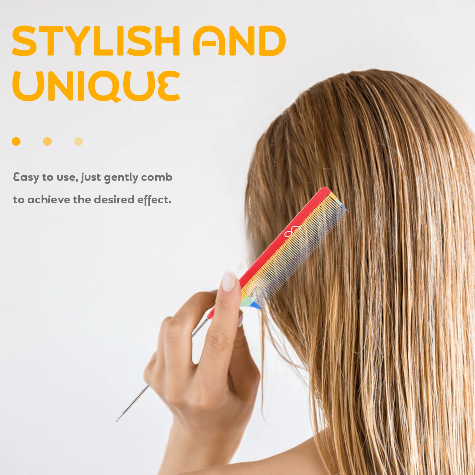 

2Pcs Rat Tail Combs Fine Tooth Hair Styling Combs Parting Cutting Teasing Hair Dye Tools Professional Use Tease Comb