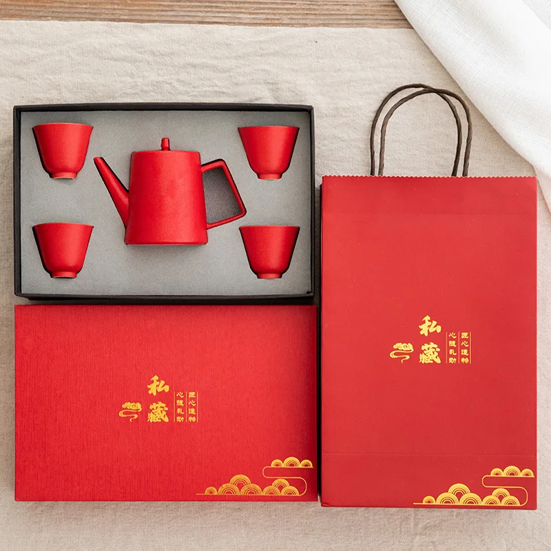 Ceramic Tea Set Practical Small Gift Opening with Gift Shop Celebrations To Send Souvenirs To Customers