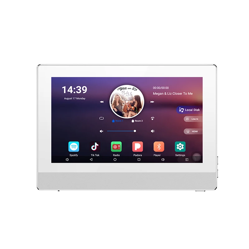 Smart Home System 7-inch Wifi Multi-function Music Host 25W Speaker Control Host Family Background Music back Controller