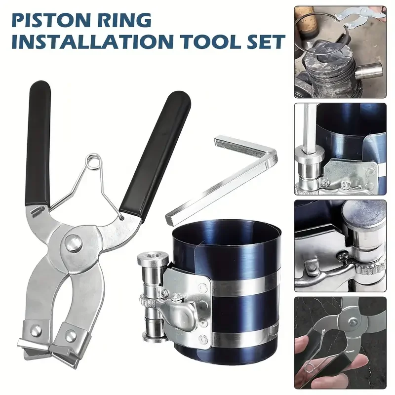 

Piston Ring Compressor 53-150mm Engine Ratchet Type Maintenance Repair Tools Car Engine Vehicle Maintenance Clamp Expander Plier