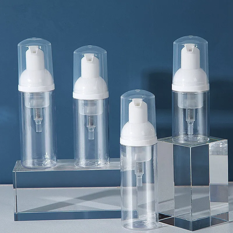 18Pcs 30/50/60ml Foam Dispenser Clear Foam Pump Bottles Plastic BPA Free Refillable Mini Foaming Soap Dispenser Pump Bottles