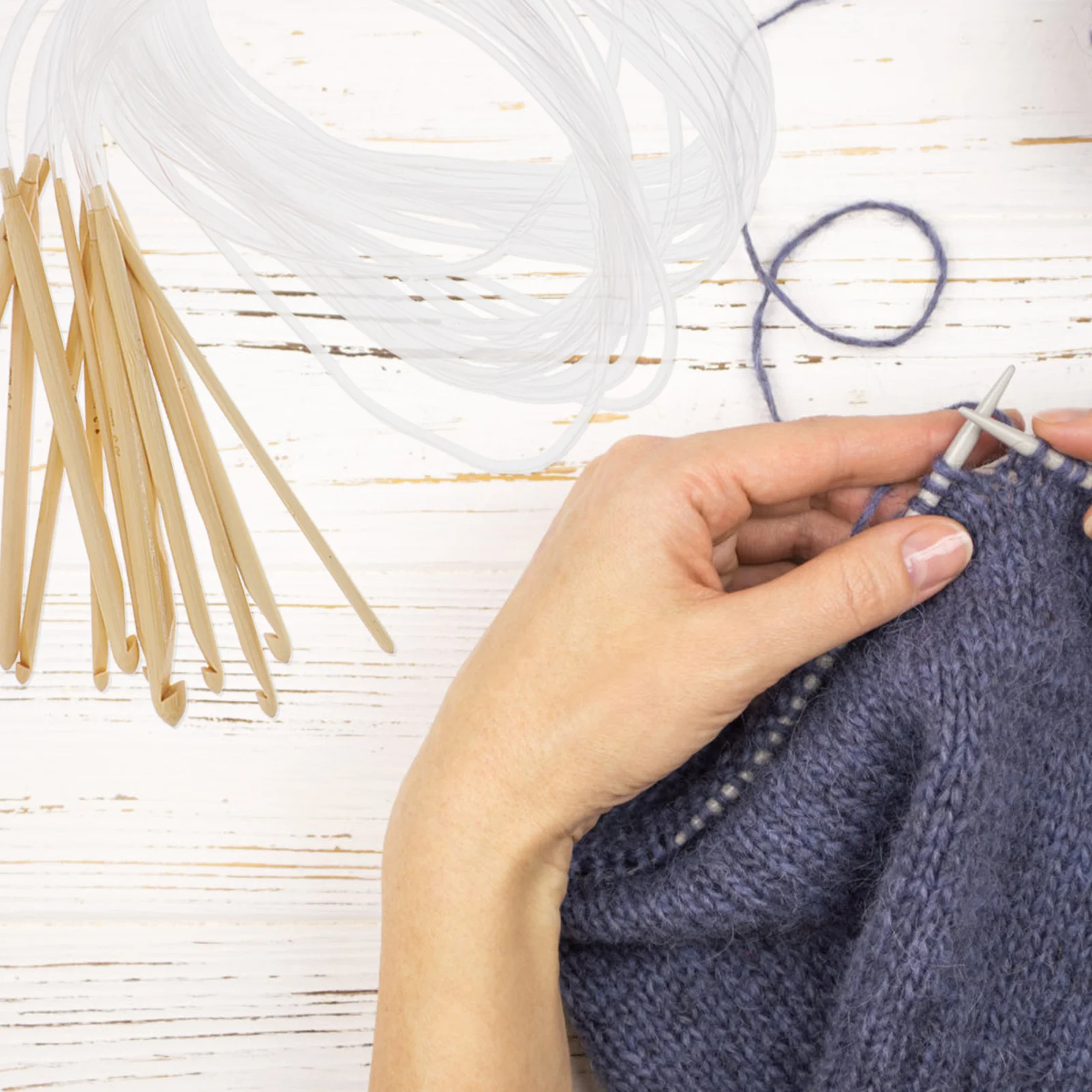 

12pcs Crochet Hooks Set 3.0Mm To 10.0Mm Bamboo Crochet Needles Tunisian Afghan Carpet Weaving Knitting Tools Bleached Bamboo