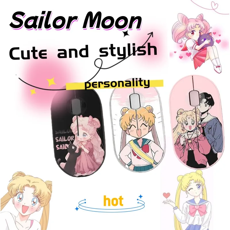 

Sailor Moon Wireless Mouse Cute Cartoon Creative Silent Suitable for Apple, Xiaomi, Dell, Lenovo Computers, Birthday Gift