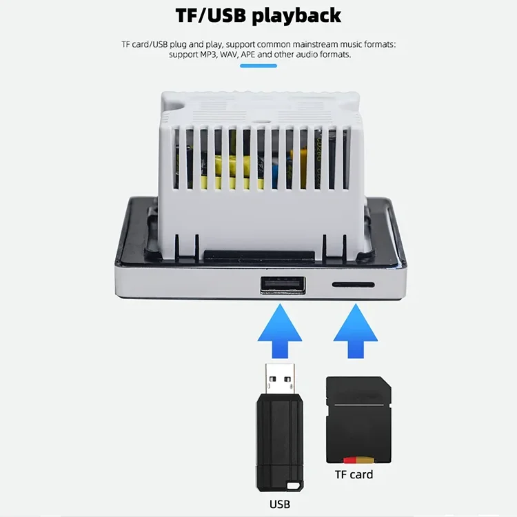 Wall Music Painel Amplificador, Bluetooth, 86 MP3 Player