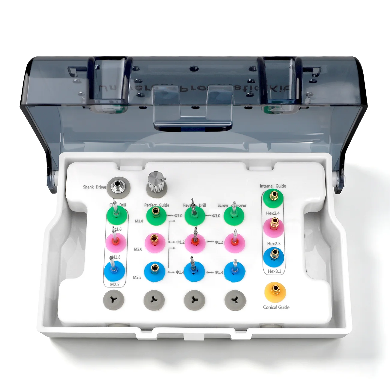 Dental Implant Broken Screw Removal Emergency Kit – Screw-Retained Abutment Broken Screw Extraction Tool Box Set