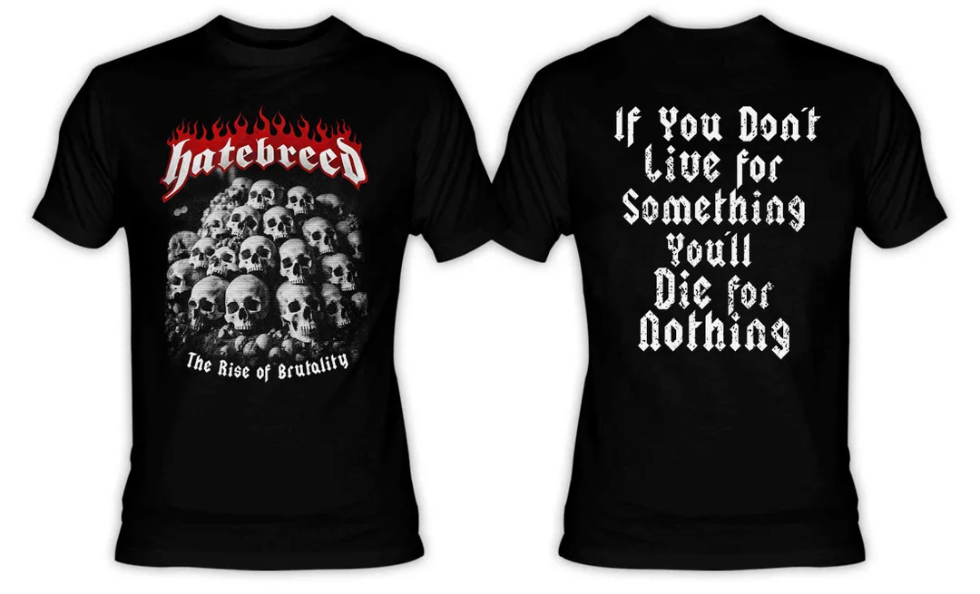 Hatebreed – T-Shirt noir à manches courtes, toutes tailles, The Rise of Brutality, BT251, nouveau