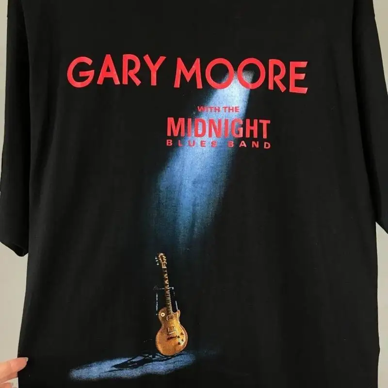 Gary Moore 1990 vintage band tour tee Reprint 2side