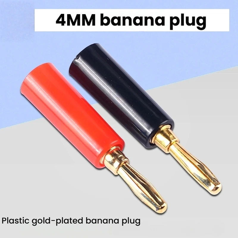 

4MM Plastic Shell Banana Connectors for Audio Amplifier Speaker Cable Adapters