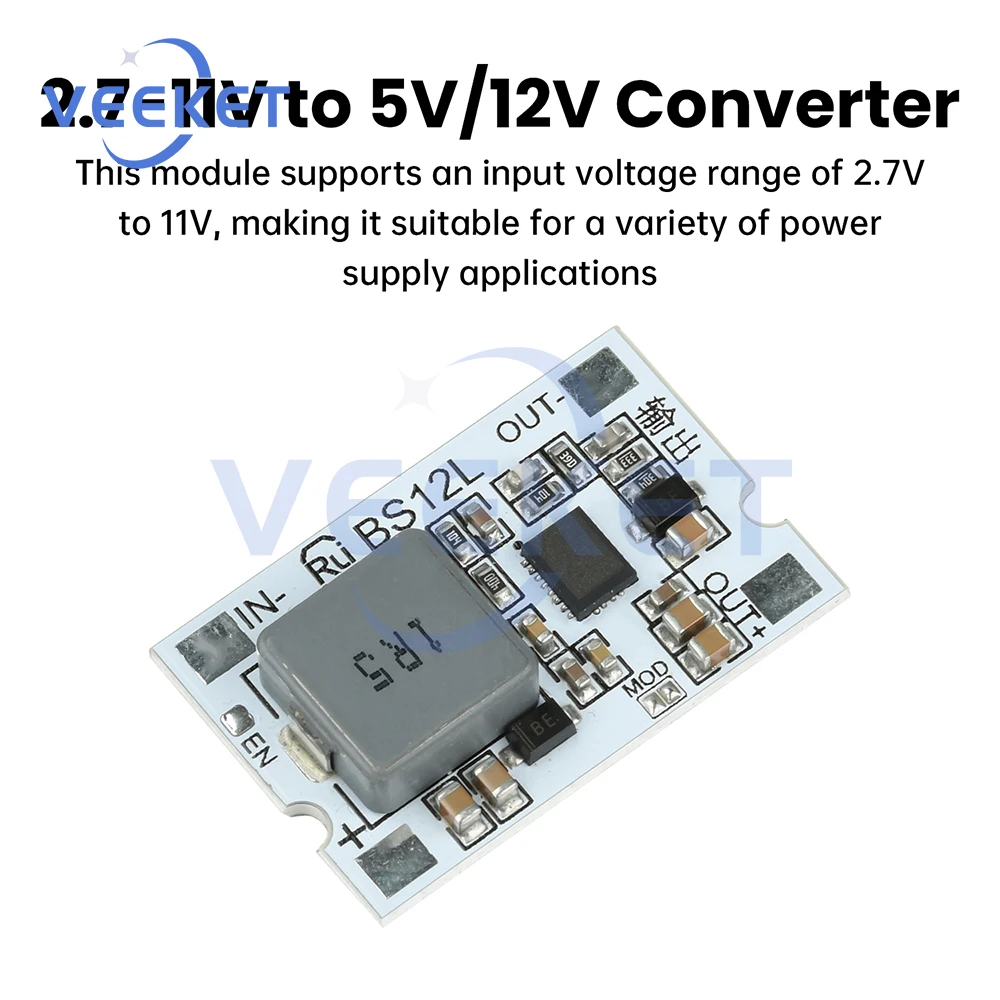 DC-DC Boost Converter Module 3V to 12V Step Up 10A Power Supply 2.7-11V to 5V/12V Charge/Discharge Protection Booster Board