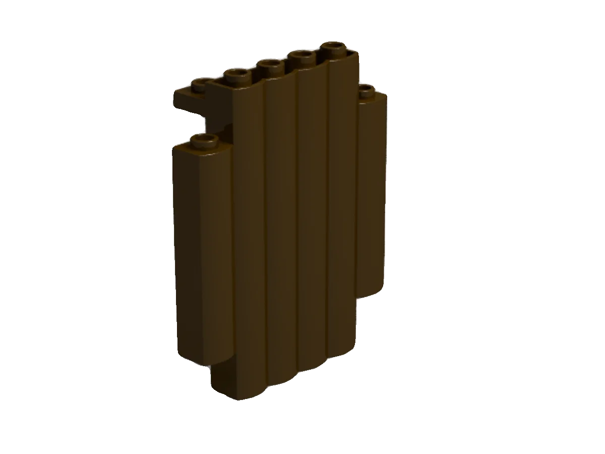 Small particle building block MOC 30140 2x6x6 log wall, wooden brick, assembled toy parts accessories DIY