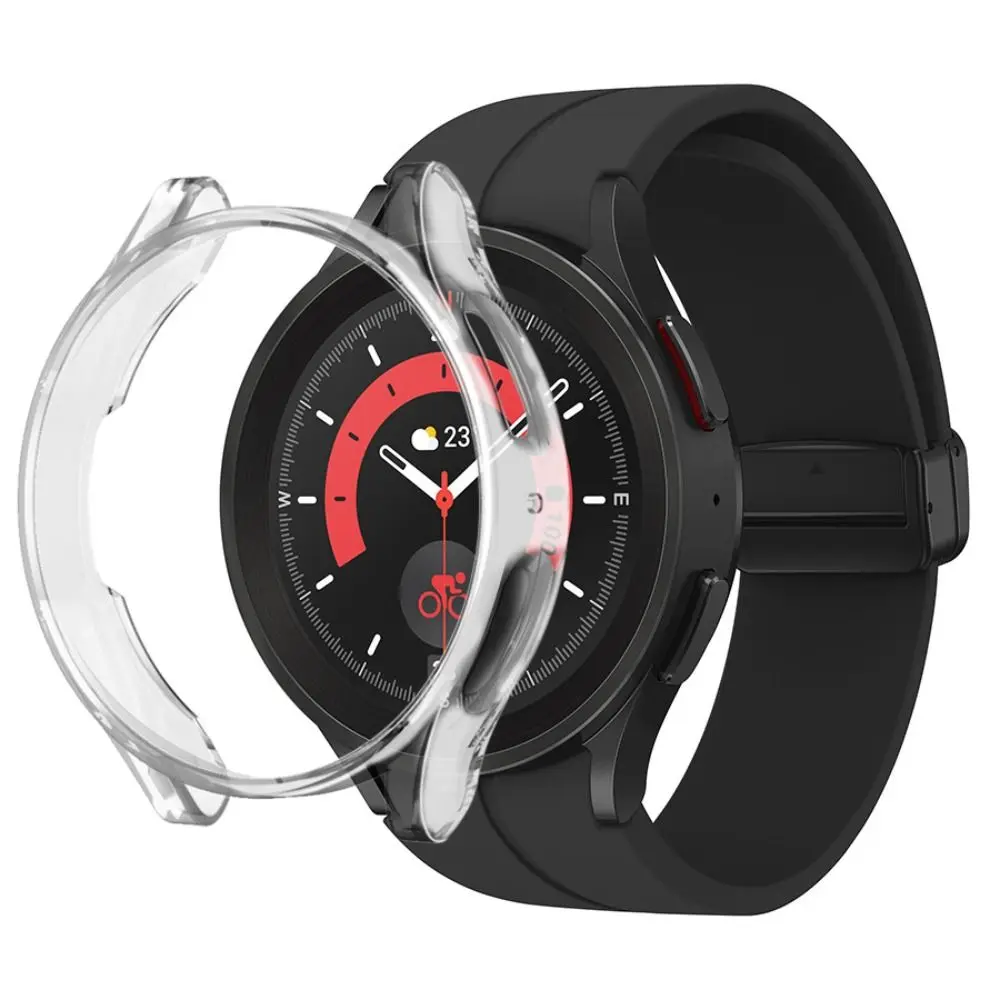 Anti-Scratch No Screen Protector Guard Frame Bumper Shell TPU Plating Cover Protective Case For Samsung Galaxy Watch 5 Pro 45mm