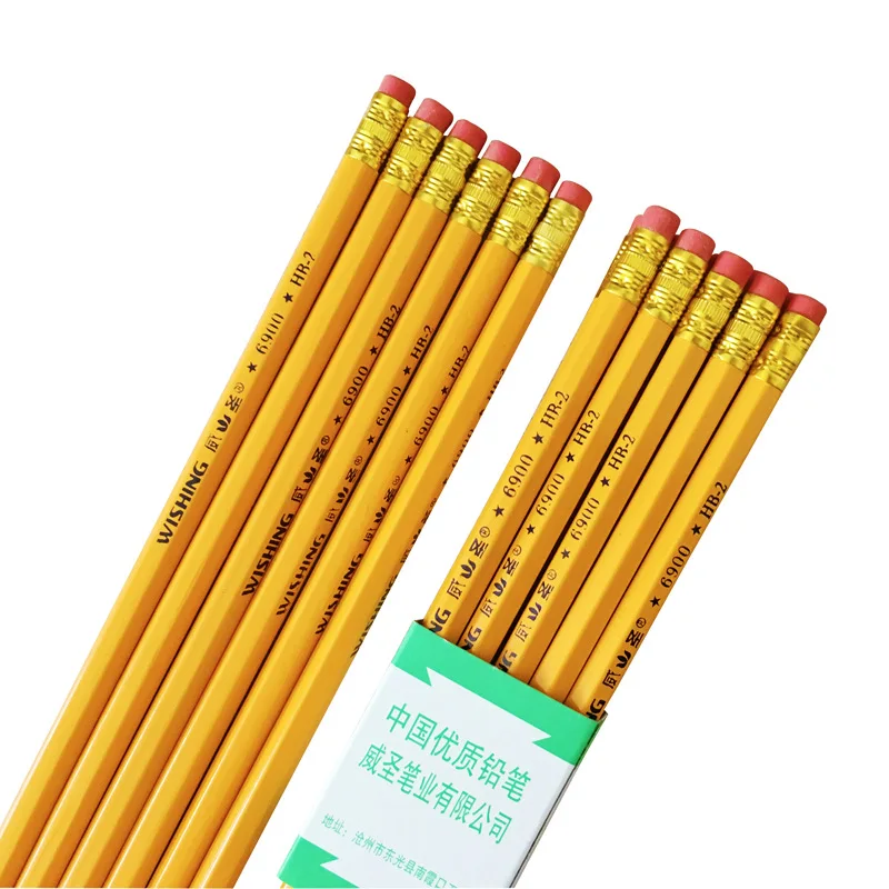 Creative Stationery Wayson Brand With Rubber HB Pencil Log Primary School Pencil Children's Prize Wholesale