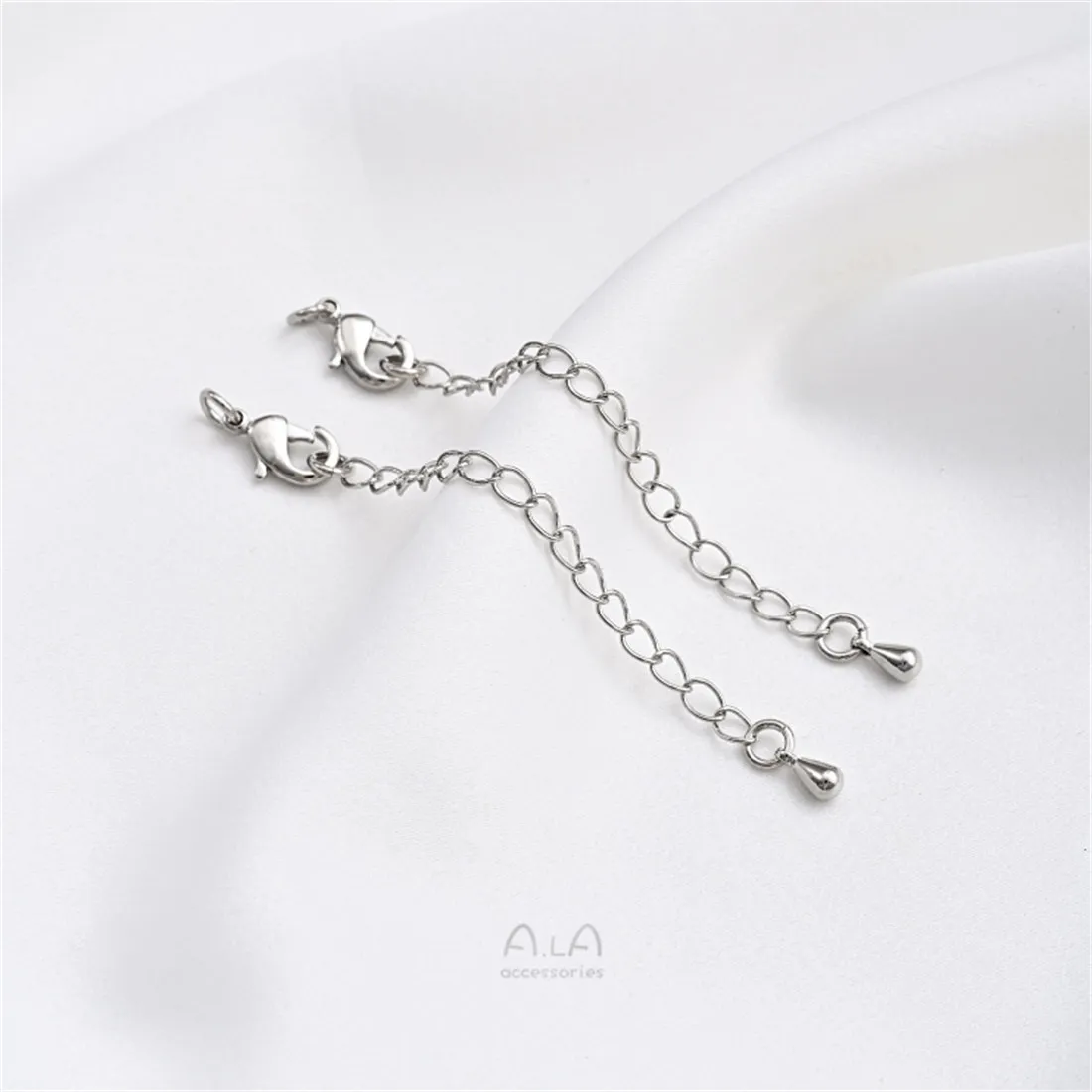 Tail Chain, Platinum Extension Chain, Homemade Bracelet, Necklace, Extension Chain, Handcrafted DIY Handmade Headpiece Accessory image 4
