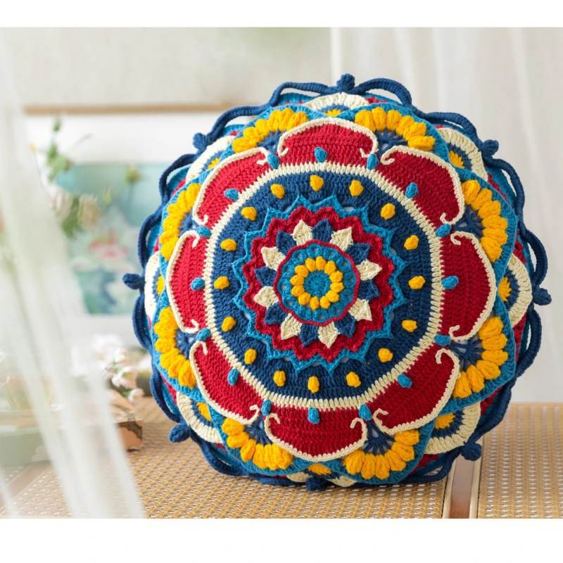 DIY Knitting Cushion Cover Material Package Hand Woven Self-control Home Furnishings Crochet Para Tejer