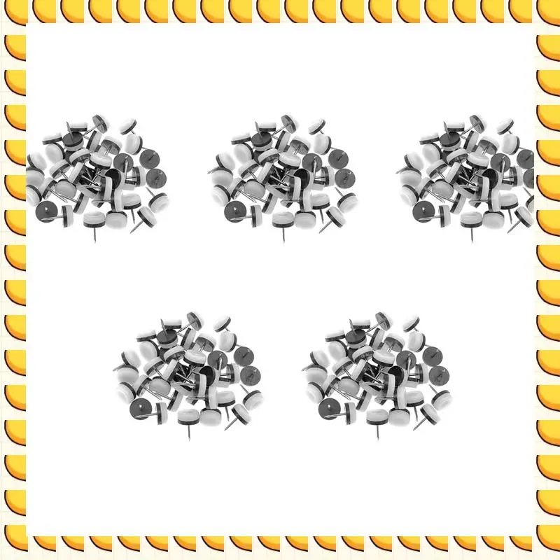 baau-200個-厚みのある家具用グライド、釘留め式ナイロン製スライダーパッド、椅子、テーブル、ソファの木製脚用床保護材