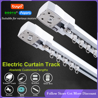 Smart Curtain Track Rails Electric Cornice Curtains For Aqara C3 B1 A1 Tuya Wifi Zigbee Motor Automatic Curtain Control System