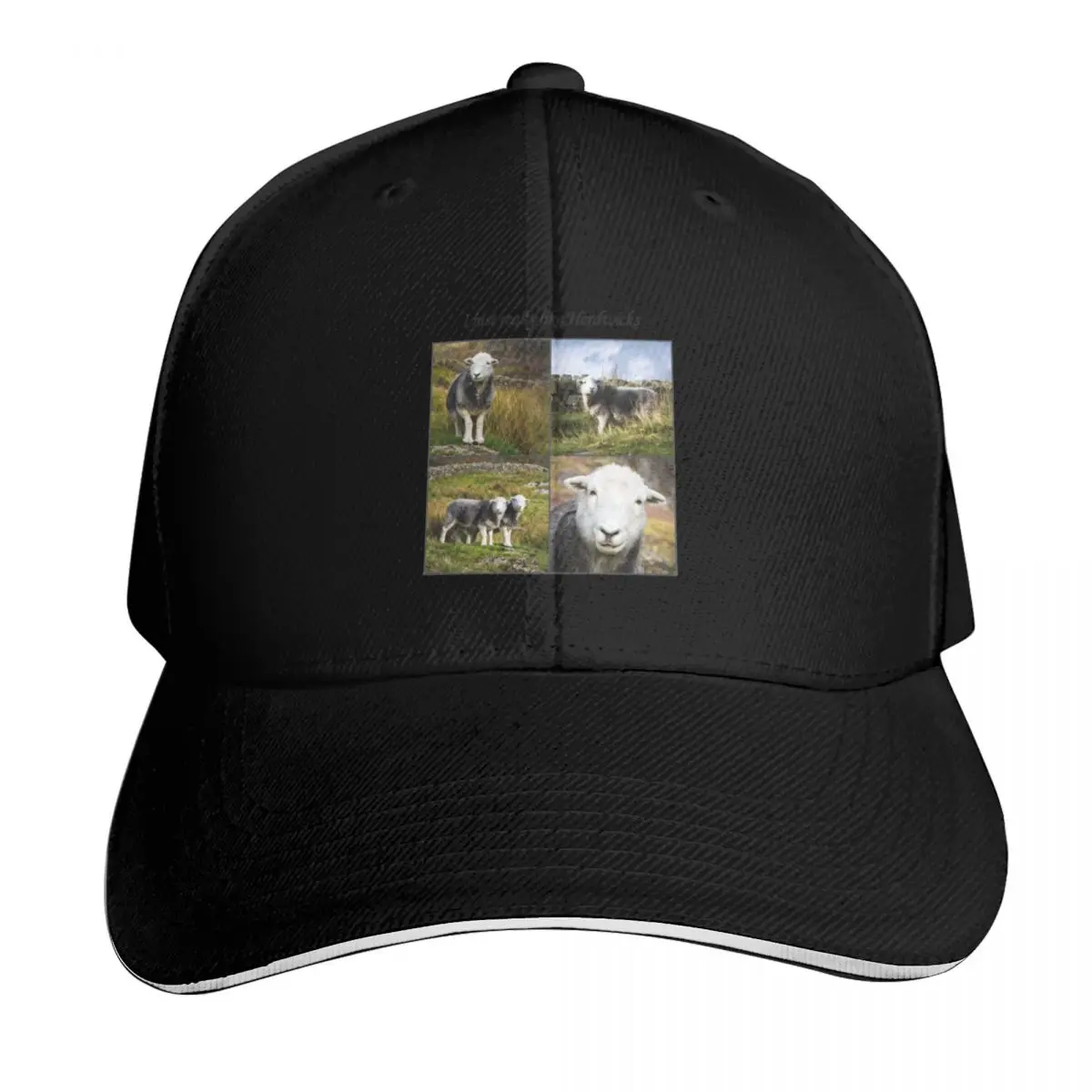I Just Really Like Herdwicks Baseball Cap Cotton Twill Breathable Contrast Two Tone Brim Snapback Flat Bill