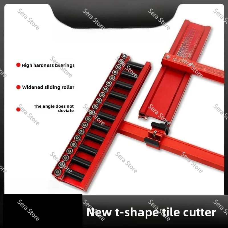 T-shaped Tile Cutter Nylon Pulley Blade Integrated Easy to Use Convenient Thickened Aluminum Alloy