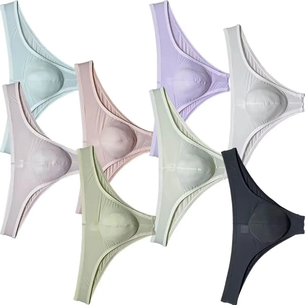 

Men's Low Rise Spandex Bikini Underwear Breathable Support Briefs Cheeky Hipster Pouch Ultrathin Male Underpants Hip Briefs