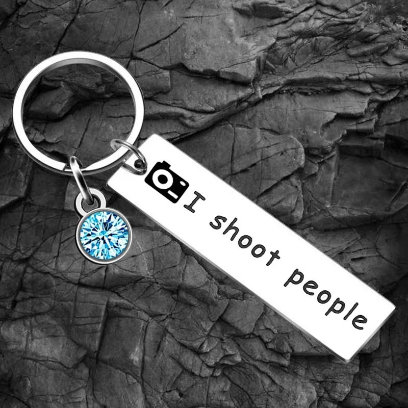 Photographer Gift Keychain I Shoot People Key Rings Photographer Videographer Lover Gift