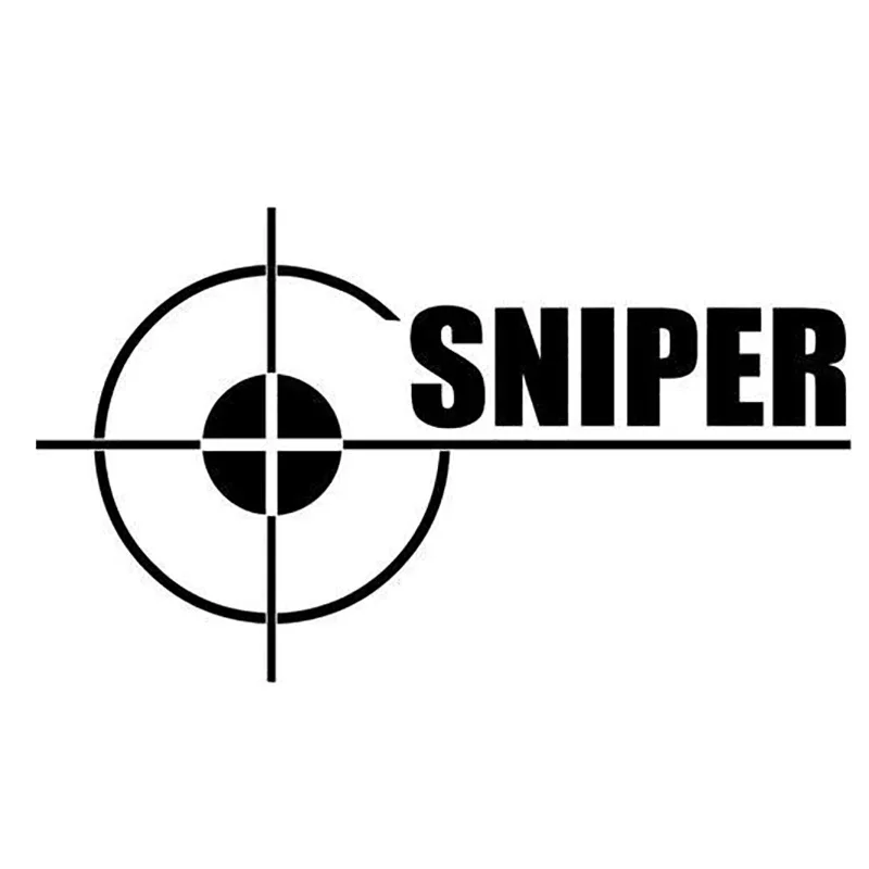 

16 * 9.4cm sniper crosshair aiming design, car window bumper, vinyl waterproof decorative sticker