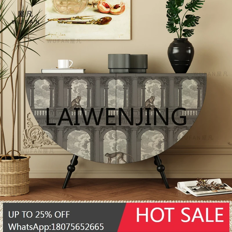 RWJ Home Curio Living Room Sofa Side Integrated Tea Cabinet Aisle Storage Cabinet
