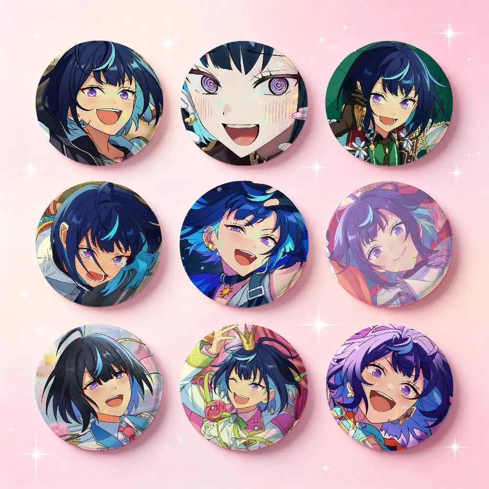 Esu Sagiri Anime-Figur Abzeichen Knopf Runde Kreative Anstecknadel Brosche Taschendekoration Zubehör für Fans Sammler Freunde Geschenke