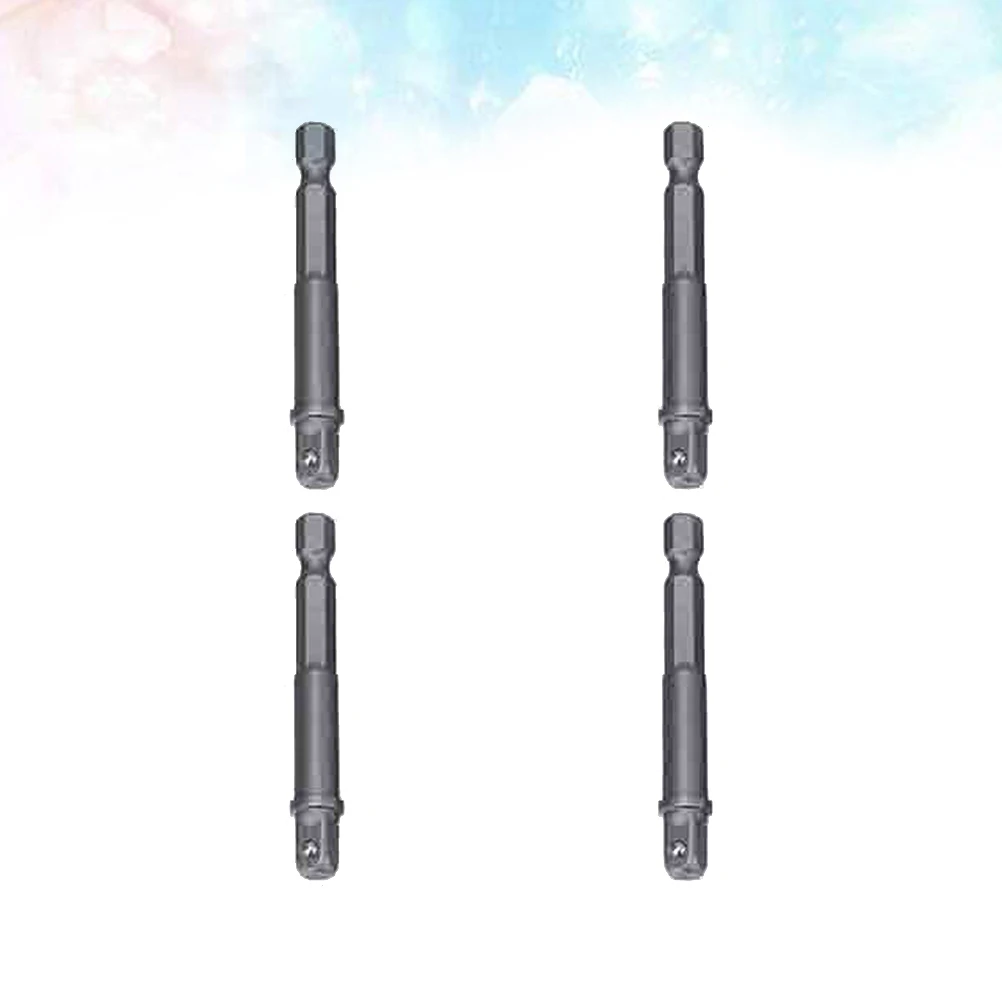 

4pcs 1/4 Inch 6.35Mm Hexagonal Handle Socket Extension Bar Square Head Adapter For Electric Drill Pneumatic Screwdriver Ball