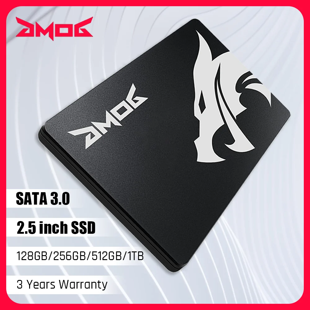 

GMOG SATA 3.0 SSD 2,5 дюйма 128 ГБ 256 ГБ 512 ГБ 1 ТБ TLC/QLC Внутренний твердотельный накопитель для настольных компьютеров и ноутбуков с 3-летней гарантией