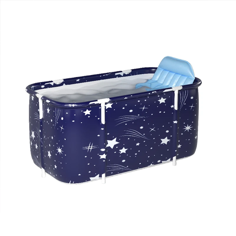 

Folding bathtub household adult full body bath bucket children star blue bath bucket bath tub