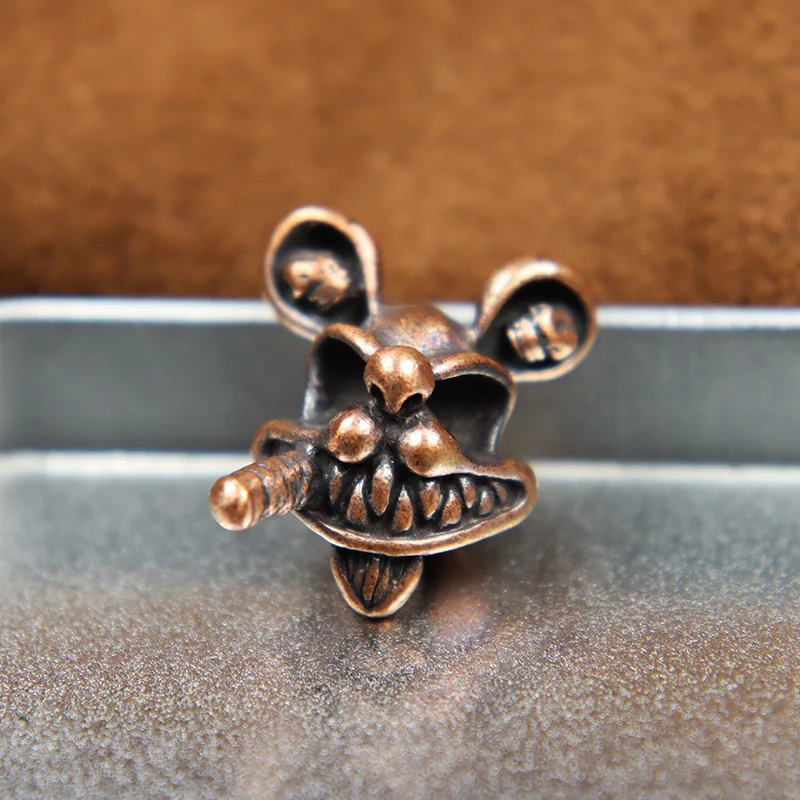 

Smoking Rabbit Skull Head Brass Knife Beads EDC Paracord Lanyard Pendants Jewelry DIY Umbrella Rope Bracelets Charms Accessories