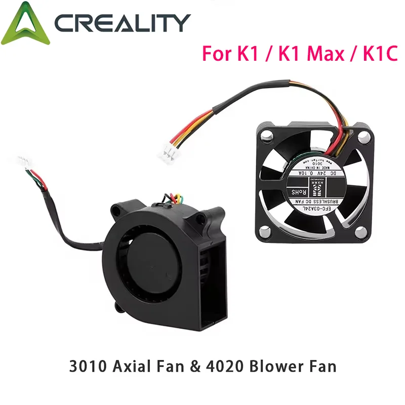 Creality Original K1C/K1/K1 MAX Lüfter-Set DC24V 4020 Gebläselüfter und 3010 Axiallüfter Extruder-Kühllüfter für K1-Serie 3D-Drucker