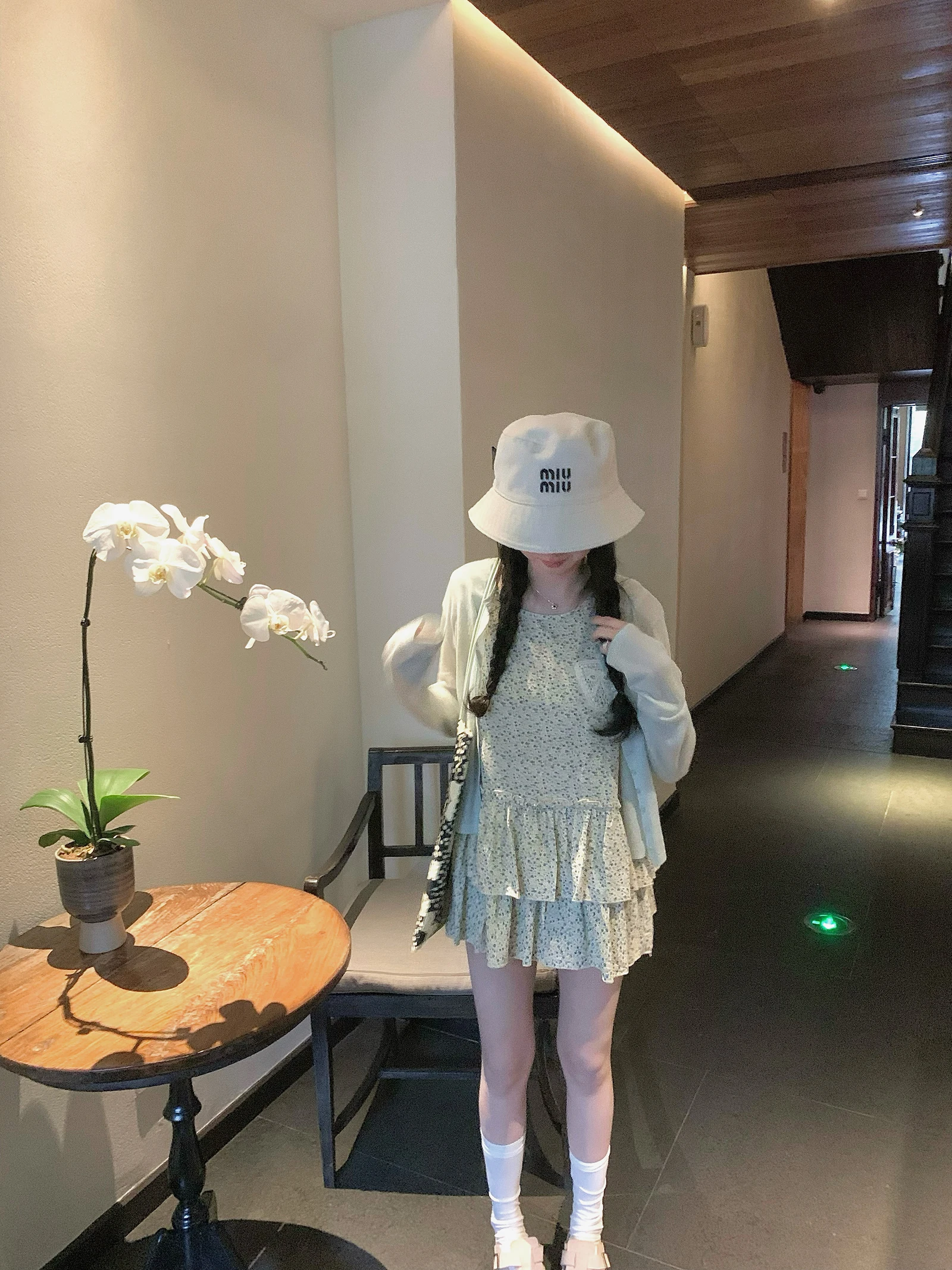 

Princess Style High Waist Cotton Floral Vest Dress Short Top Women's Fashion Spring Tour Daily Wear Slim Fit H Type Dress