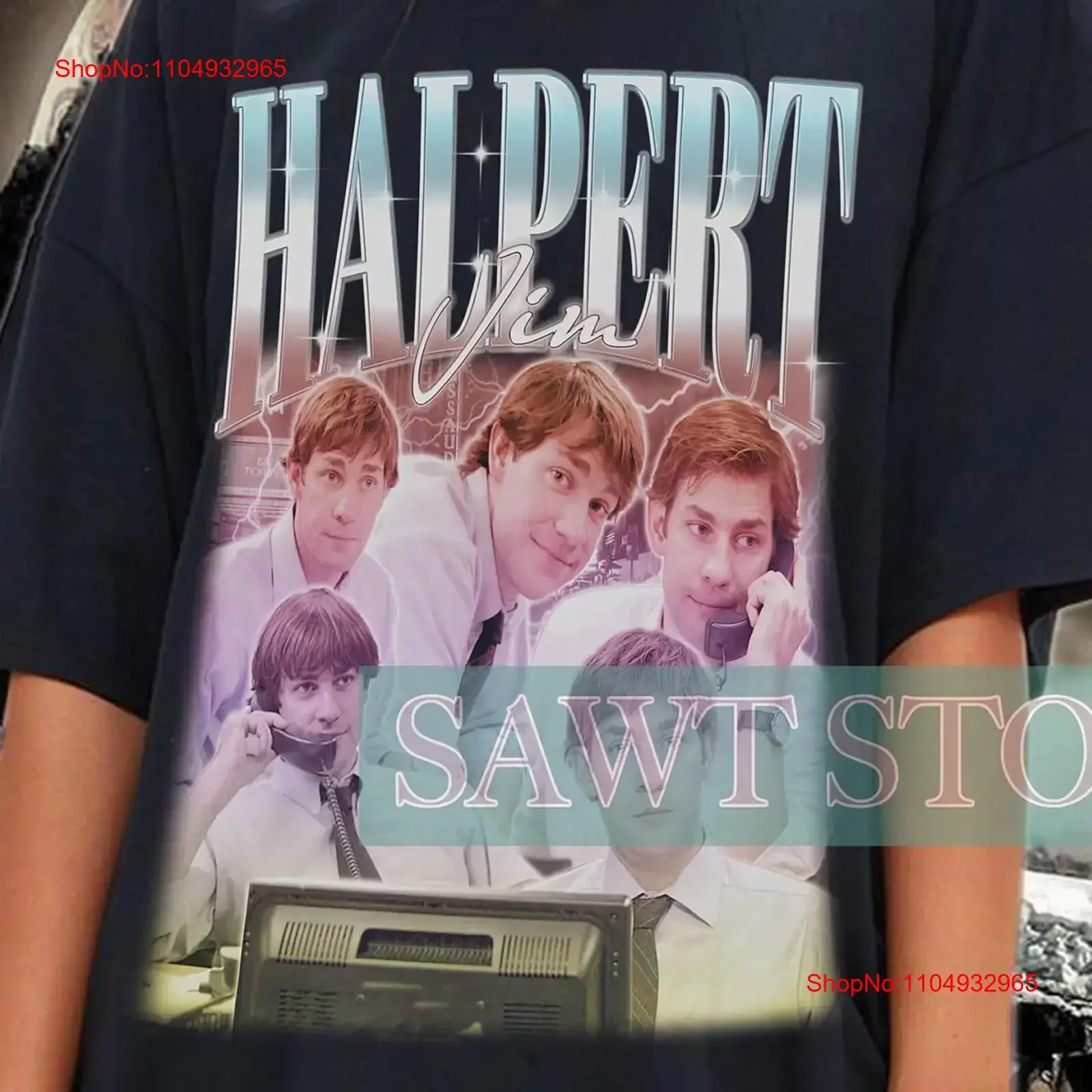 

Футболка JIM HALPERT 90-х годов в стиле ретро, винтажная футболка John Krasinski Homage Bootleg The Office Merch, винтажный стираный топ для повседневной носки