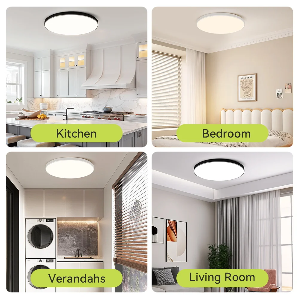 Smart Ceiling Lamp Remote Control Dimmable Living Room LED Chandelier Interior Decor Ceiling Lights For Kitchen Bedroom Lustre