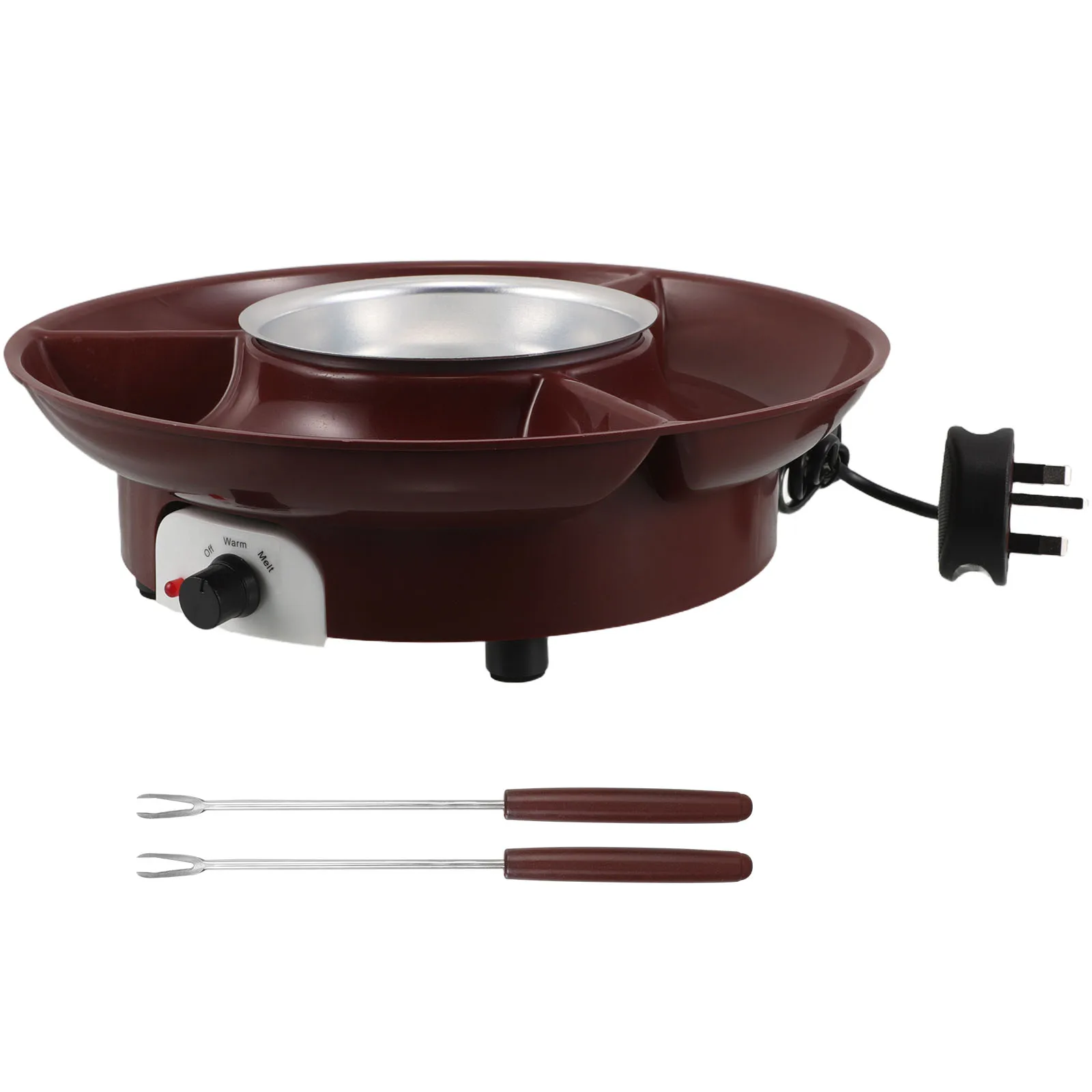 

Chocolate Fondue Dispenser Heater Fountain Cheese Melting Cup Iron Hotpot